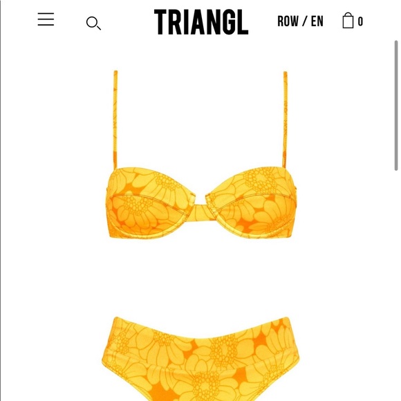 Triangl bikini bathing suit tangerine floral - Picture 1 of 8